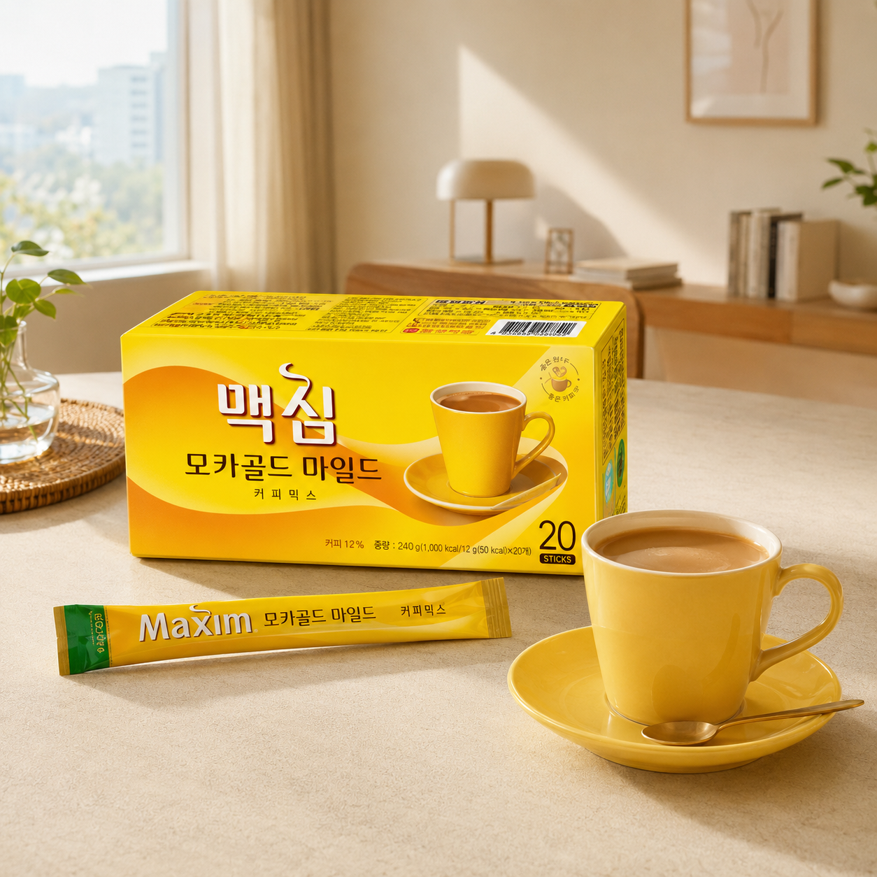 Maxim Mocha Gold Mild Korean coffee mix 20 sticks with prepared creamy coffee