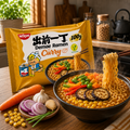 Nissin Demae Curry Ramen 100 g with prepared vegetable curry ramen