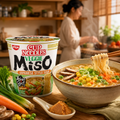 Nissin Veggie Miso Cup Noodles with prepared miso ramen