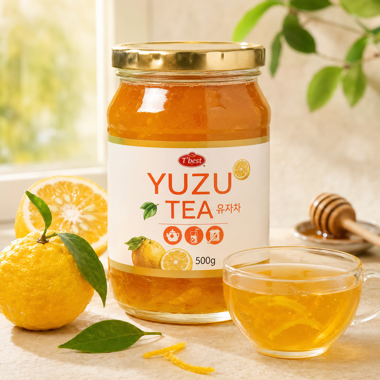 T'best Korean yuzu tea concentrate 500 g with prepared yuzu tea